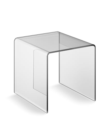 EH Design Acrylglas Beistelltisch mit zwischenablage I Couchtisch Acrylglas, Mini Nachttisch, Mini Tisch, Material stärke 8mm, transparentes XT Marken Acrylglas (40 x 34 x 30 cm) von EH Design