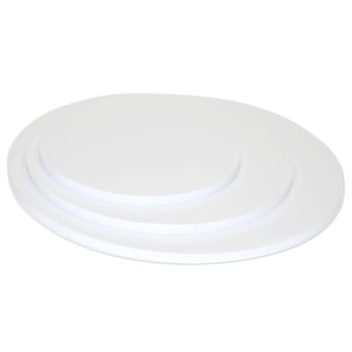 Acrylglas-Zuschnitt Rund I Kreiszuschnitt aus Acryl als weiße Acrylglas-Platte I beidseitig foliert I geprüfter UV-Schutz I bruchfest & vielseitig anwendbar (Weiß, 300 x 5 mm) von EH Design