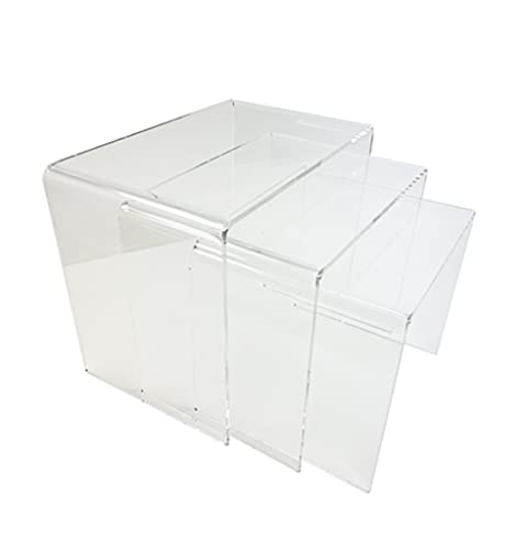 EH Design Acryl-Beistelltisch in verschiedenen Größen PLEXIGLAS® Mini Nachttisch (Transparent, 3er Set (alle Größen)) von EH Design