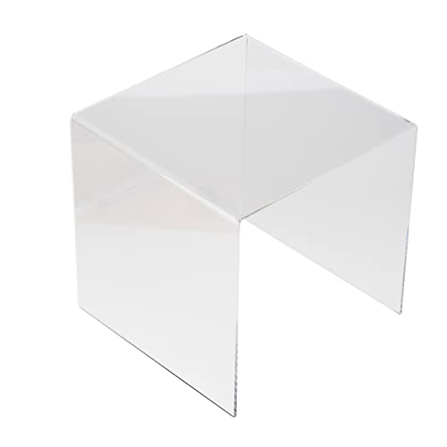 EH Design Acryl DekobrückeI Platzsparende Dekkobrücken aus transparenten PLEXIGLAS® in verschiedenen Größen, Erstklassige Anrichte für Kosmetik I Produkt Präsentation (20 x 20 x 20 cm x 3 mm) von EH Design