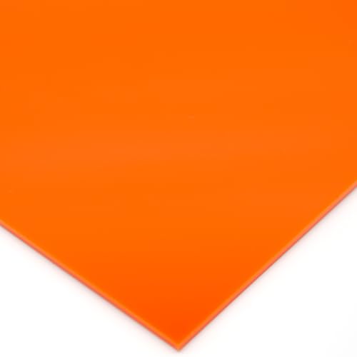 EH Design Acrylglas Platte – Orange Zuschnitte nach Maß (500x500x3mm) – UV-beständig & Wetterfest – 7x Bruchfester als Glas – Für DIY, Möbel & Lampen – Made in DE von EH Design