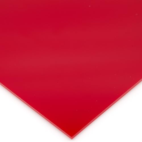 EH Design Acrylglas Platte – Rote Zuschnitte nach Maß (500x1000x3mm) – UV-beständig & Wetterfest – 7x Bruchfester als Glas – Für DIY, Möbel & Lampen – Made in DE von EH Design