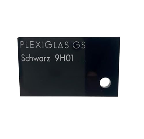 EH Design Acrylglas Zuschnitte in schwarz - 250 x 500 mm | 3 mm dickes PLEXIGLAS® GS | Ideal für DIY-Projekte und für den Modellbau (bohren, sägen, kleben) von EH Design