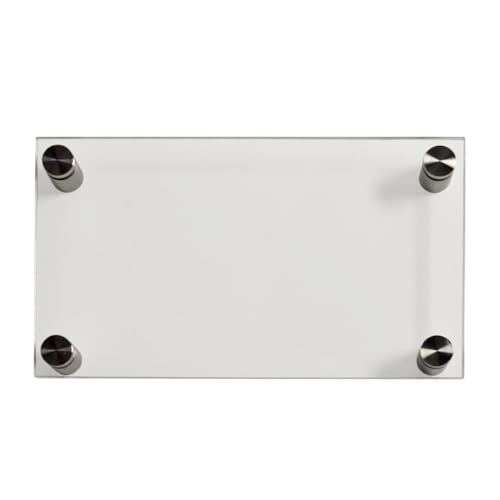 EH Design Türschild aus Acryl 16 x 23 cm, klare Abdeckung, Büroschild zum selbst beschriften, Infoschild für Wandmontage (Silber) von EH Design