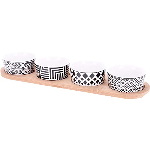 Excellent Houseware Snack-Servierset, 4 Schüsseln, Porzellan von Excellent Houseware