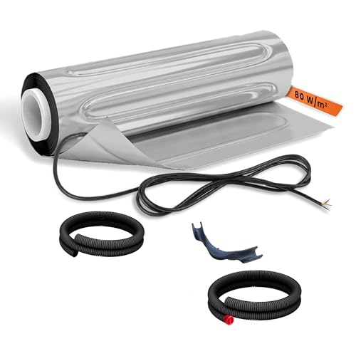 EH Expert AluPROFI - 80 W/m² - 7 m² - Heizmatten-Set für schwimmende Bodenbeläge – Elektrische Fußbodenheizung für Vinyl, Laminat, Parkett – ohne Thermostat EH Expert AluPROFI - 80 W/m² - 7 m² - Heizmatten-Set für schwimmende Bodenbeläge – Elektrische Fußbodenheizung für Vinyl, Laminat, Parkett – ohne Thermostat von EH Expert