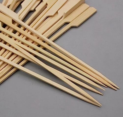 EH 50 Stück Schaschlik Spieße aus Bambus, 18cm Lange Holzspieße, hergestellt aus 100% biologisch abbaubarem Material, Grillspieße, Fleischspieße, Obstspieße, Cocktailspieße, Fingerfood von EH