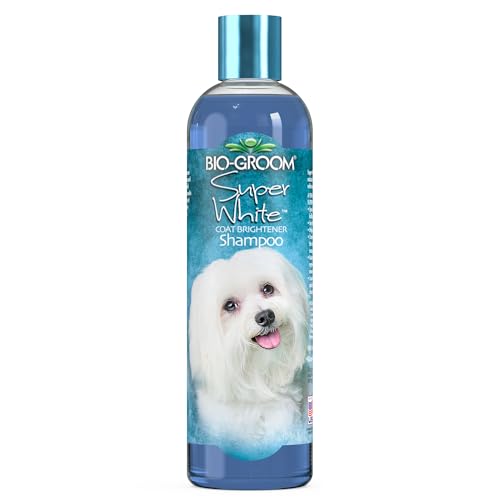 Bio-Groom - Super White Hundeshampoo - Für weißes und helles Fell - Aufhellendes Shampoo - Verleiht dem Fell Glanz - Mit Sojaprotein - 355 ml von Bio-groom