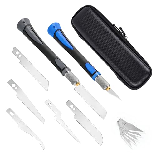 EHDIS Modellbau Werkzeug Set, Mini Handsäge für Modellbau mit 6 Stück Bastelklinge und 5 Stück 11# Klingen, Modellbau Säge Kit Handcrafted, Trimmen, DIY Werkzeug EHDIS Modellbau Werkzeug Set, Mini Handsäge für Modellbau mit 6 Stück Bastelklinge und 5 Stück 11# Klingen, Modellbau Säge Kit Handcrafted, Trimmen, DIY Werkzeug von EHDIS