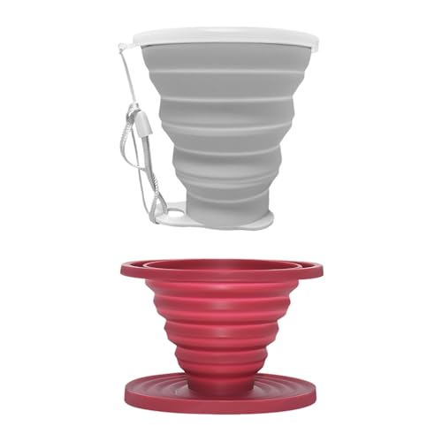 1 Stück Kaffeefilter, 1 Stück Faltbarer Wasserbecher, Faltbarer Kaffeefilter, Tragbarer Filter, Campingfilter von EHDWXVZM
