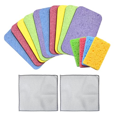 10 Stück Komprimierte Schwämme, 2 Stück Spültücher, Schwämme, Die Sich Bei Wassereinwirkung Ausdehnen, Schwammreinigungsblöcke, Spülschwämme, Wasserabsorbierende Weiche Schwämme 10 Stück Komprimierte Schwämme, 2 Stück Spültücher, Schwämme, Die Sich Bei Wassereinwirkung Ausdehnen, Schwammreinigungsblöcke, Spülschwämme, Wasserabsorbierende Weiche Schwämme von EHDWXVZM