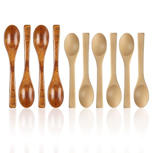 10 Stück Runder Holzlöffel, Honiglöffel Aus Holz, Teelöffel Zum Backen, Kaffeelöffel, Reislöffel Mit Langem Griff, Kleiner Suppenlöffel, Rührlöffel Aus Holz, Gewürzlöffel 10 Stück Runder Holzlöffel, Honiglöffel Aus Holz, Teelöffel Zum Backen, Kaffeelöffel, Reislöffel Mit Langem Griff, Kleiner Suppenlöffel, Rührlöffel Aus Holz, Gewürzlöffel von EHDWXVZM