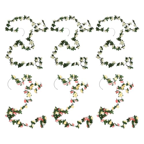6 Stück Künstliche Blumen-Rattan, Künstliche Rosengirlande, Künstliche Rosenblütenrebe, Blumen-Rattan-Dekoration, Hängende Rebe, Outdoor-Hochzeitsgartendekoration 6 Stück Künstliche Blumen-Rattan, Künstliche Rosengirlande, Künstliche Rosenblütenrebe, Blumen-Rattan-Dekoration, Hängende Rebe, Outdoor-Hochzeitsgartendekoration von EHDWXVZM