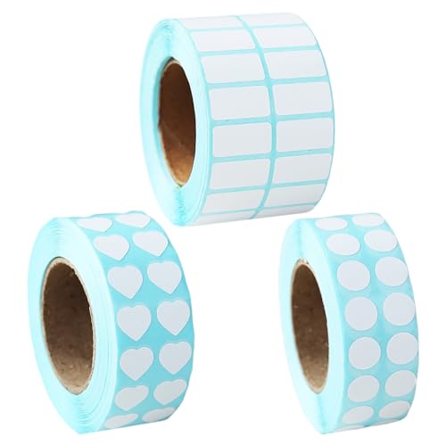 EHDWXVZM 3 Rollen Leere Etikettenaufkleber, Handgeschriebenes Leeres Notizpapier, Selbstklebende Etikettenaufkleber, DIY-Diamant-Malwerkzeug-Aufkleber, Diamant-Malzubehör (3000 Stück/Rolle) von EHDWXVZM