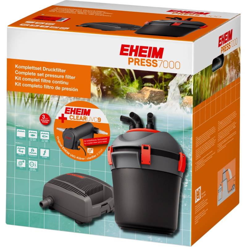 Eheim Teich Druckfilter Komplettset Press7000 mit ClearUVC 9 W von EHEIM