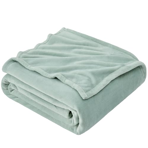 EHEYCIGA Kuscheldecke flauschig, weiche warme Fleecedecke 130x165 als Decke Sofa, Wohndecke oder Couchdecke überwurf, Grün von EHEYCIGA