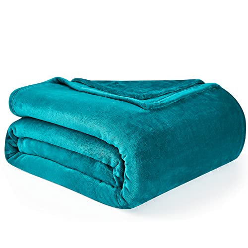 EHEYCIGA Kuscheldecke flauschig, weiche warme Fleecedecke 130x165 als Decke Sofa, Wohndecke oder Couchdecke überwurf, Türkis von EHEYCIGA