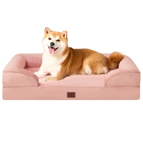 EHEYCIGA Orthopädisches Hundebett Kleine Hunde, Memory Foam Hundekorb Mittelgroße Hunde, Waschbar Hundesofa Wasserdicht rutschfest, Hundecouch mit Hohem Rand von EHEYCIGA