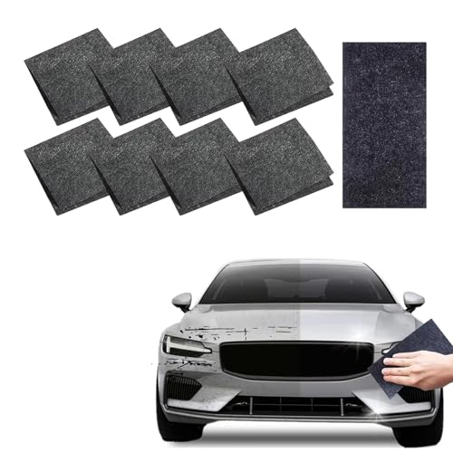 8 Stück Nano Kratzerentferner Tücher, Sparkle Tuch für Auto Lackreparatur, Magic Tuch für Reparatur von Kratzern, Farbresten, Wirbeln, Wasserflecken und Oberflächenpolieren von EHIOG