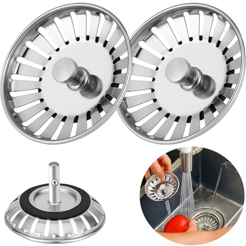 EHIOG 2pcs Küchenspüle Filter,Haarfänger Stopfen Loch Waschbecken Wanne Sieb Ablauffilter Korb Sieb Abfall Stopfen-79mm von EHIOG