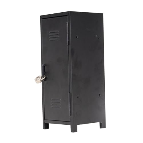 EHJRE Abschließbarer Mini Spind für Mädchen mit Schloss Und Schlüssel, Dekorativer Schreibtischschrank für Spielzeug, Karten, Kosmetik, Schwarz EHJRE Abschließbarer Mini Spind für Mädchen mit Schloss Und Schlüssel, Dekorativer Schreibtischschrank für Spielzeug, Karten, Kosmetik, Schwarz von EHJRE