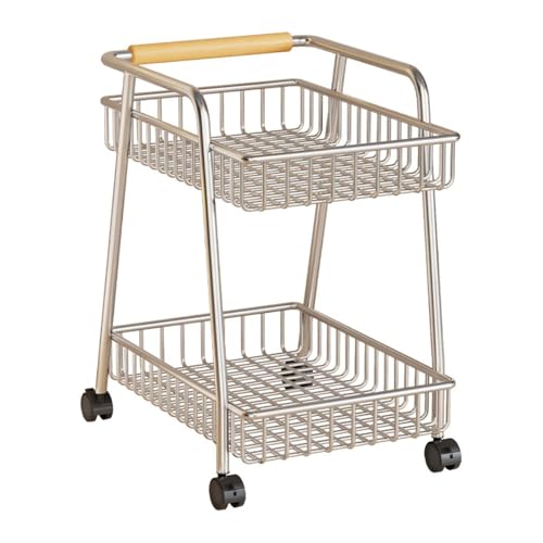 EHJRE Wäschewagen mit Rädern, 2 Stufiger Badezimmer Organizer für Badezimmer Und Schlafzimmer von EHJRE