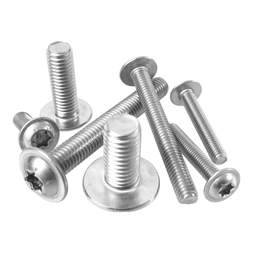 Linsenkopfschrauben mit Flansch Bundschrauben Flanschschrauben Flachkopfschrauben TX-Antrieb Innensechsrund ISR ISO 7380-2 TX Edelstahl A2 V2A rostfrei Vollgewinde / M4/M5/M6/M8 von EHK