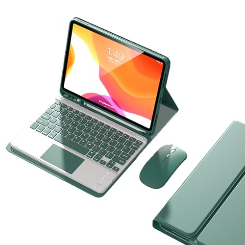 EHLCYS Touchpad Keyboard Case for Samsung Galaxy Tab S10 FE/S9 FE 10.9 Inch/Galaxy Tab S9 11 Inch 2023, German QWERTZ Magnetic Removable Bluetooth Keyboard Cover with Pen Holder and Mouse,Grün EHLCYS Touchpad Keyboard Case for Samsung Galaxy Tab S10 FE/S9 FE 10.9 Inch/Galaxy Tab S9 11 Inch 2023, German QWERTZ Magnetic Removable Bluetooth Keyboard Cover with Pen Holder and Mouse,Grün von EHLCYS