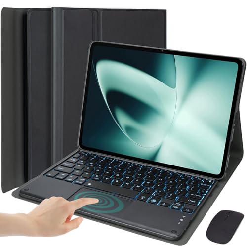 EHLCYS Trackpad Keyboard Case for OnePlus Pad 11.61 Inch 2023 Release, German QWERTZ 7 Color Lighting Removable Bluetooth Keyboard, Intelligent Slim Protective Case with Pen Holder and Mouse EHLCYS Trackpad Keyboard Case for OnePlus Pad 11.61 Inch 2023 Release, German QWERTZ 7 Color Lighting Removable Bluetooth Keyboard, Intelligent Slim Protective Case with Pen Holder and Mouse von EHLCYS