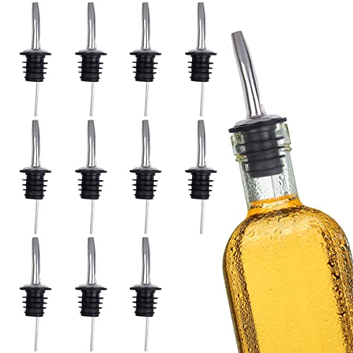 EHOMEA2Z Edelstahl Likörflaschenausgießer Klassischer Flaschenausgießer für Alkohol Auslaufsicher Spülmaschinenfest Ausgießer für Likörflaschen (12, Edelstahl) von EHOMEA2Z