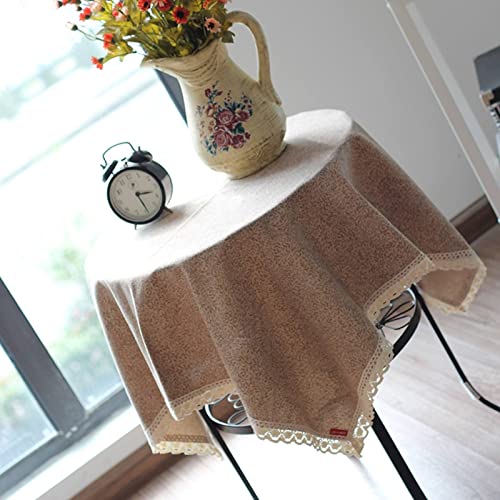 Abwaschbare Tischdecke Malen Tischwäsche Set Landhausstil Tischdecken Fleckabweisend Tischpolster Schutz Tischschoner Unterlage Kaffee Tischschutz Dekoration 140X140Cm von EHOMERY