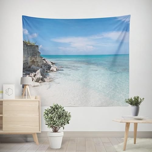 EHOMERY Deko Wandbehang Wanddekoration Teppich Ozean Wandteppich Fenster Wanddekoration Schlafzimmer Aesthetic Wohnzimmer Schlafzimmer Wandbehang Dekoration 350x250cm von EHOMERY