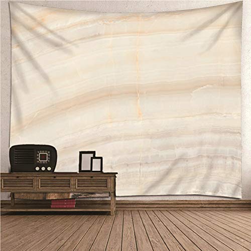 EHOMERY Dekotücher Wandbehang Wanddekoration Natur Weiß Minimalismus-Thema-Korn-Muster Wandteppich Entspannung Wandtuch Vorhang Wandschmuck Groß Schlafzimmer Wohnzimmer Wanddekoration 260X240Cm von EHOMERY