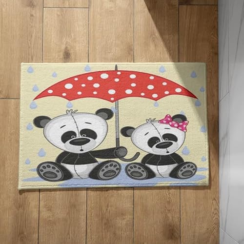 EHOMERY Fußmatte Personalisiert Hochzeit Sauberlaufmatte Flur Netter Cartoon Für Kinder Abtreter Fußmatte Außen Schmal Türmatte Nach Maß 50x80cm, von EHOMERY