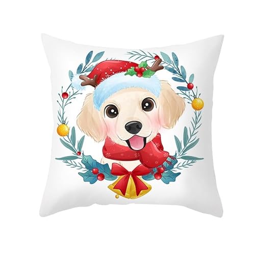 EHOMERY Kissenbezüge Sommer Kissenbezug Zierkissen Polyester Kissenbezüge Herbst Kissenhülle Jugendzimmer Weihnachtshund Zierkissenbezüge Sofadekoration 50x50cm EHOMERY Kissenbezüge Sommer Kissenbezug Zierkissen Polyester Kissenbezüge Herbst Kissenhülle Jugendzimmer Weihnachtshund Zierkissenbezüge Sofadekoration 50x50cm von EHOMERY