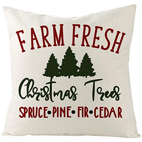 EHOMERY Kissenbezüge Verschiedene Grössen Kissenbezug Aesthetic DREI Weihnachtsbäume Farm Fresh Flachs Zierkissenbezüge Modern Lang Wohnzimmer Sofa Dekoration Weiß 18X18 Inches EHOMERY Kissenbezüge Verschiedene Grössen Kissenbezug Aesthetic DREI Weihnachtsbäume Farm Fresh Flachs Zierkissenbezüge Modern Lang Wohnzimmer Sofa Dekoration Weiß 18X18 Inches von EHOMERY