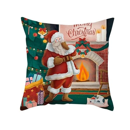 EHOMERY Kissenbezüge XXL Kissenhülle Draussen Polyester Kissenbezüge Uni Kissenhülle Couch Weihnachten Zierkissenbezüge Sofadekoration 45x45cm von EHOMERY