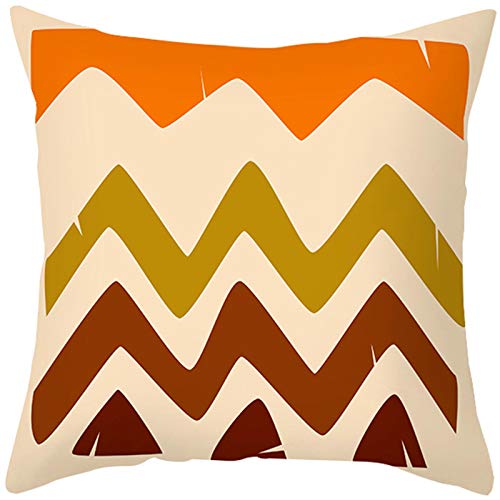 EHOMERY Kissenbezügeset Kissenbezug Quadrat Vintage-Kurvenmuster Seide Zierkissenbezüge Wohnzimmer Asiatisch Sofa Dekoration Beige-Orange-Braun 16X16 Inches EHOMERY Kissenbezügeset Kissenbezug Quadrat Vintage-Kurvenmuster Seide Zierkissenbezüge Wohnzimmer Asiatisch Sofa Dekoration Beige-Orange-Braun 16X16 Inches von EHOMERY