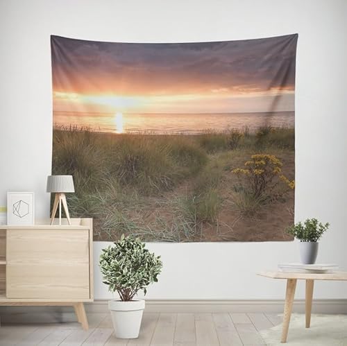 EHOMERY Tapisserie Hippie Wandteppich Wanddekoration für Kinderzimmer Sonnenaufgang Wandteppich Yoga Wanddekoration Hochzeit Wohnzimmer Schlafzimmer Wandbehang Dekoration 240x220cm von EHOMERY