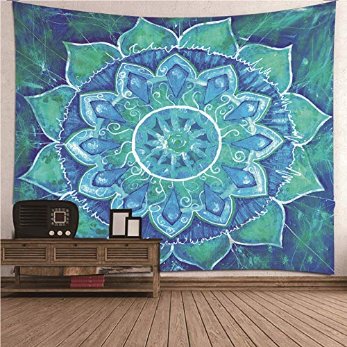 EHOMERY Wandbehang Aussen Wand Teppich Klein Grün Blau Lotus Wandteppich Kinderzimmer Mädchen Tapisserie Bibliothek Deko Wandschmuck Groß Schlafzimmer Wohnzimmer Wanddekoration 260X240Cm EHOMERY Wandbehang Aussen Wand Teppich Klein Grün Blau Lotus Wandteppich Kinderzimmer Mädchen Tapisserie Bibliothek Deko Wandschmuck Groß Schlafzimmer Wohnzimmer Wanddekoration 260X240Cm von EHOMERY