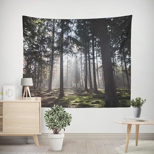 EHOMERY Wandbehang Lang Wanddekoration Orient Wald Wandbehang Schmal Wandschmuck Modern Wohnzimmer Schlafzimmer Wandbehang Dekoration 100x70cm von EHOMERY