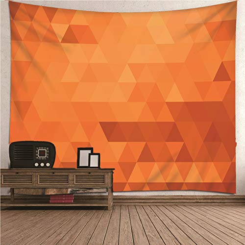 EHOMERY Wandbehang Ornamente Wandtuch Outdoor Rot Orange Geometrisches Muster Mit Farbverlauf Wandteppich XXL 3D Wanddekoration Natur Wandschmuck Groß Schlafzimmer Wohnzimmer Wanddekoration 300X260Cm von EHOMERY