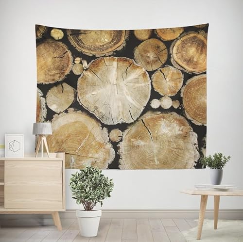 EHOMERY Wandbehang XXL Tapisserie türvorhang Holzstapel Wandteppich Funny Wandtuch Teenager Wohnzimmer Schlafzimmer Wandbehang Dekoration 200x150cm von EHOMERY