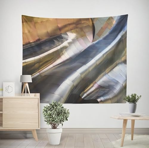 EHOMERY Wandteppich Anime Wandtuch Fensterblick Geometrische Textur Wandteppich Rechteckig Wanddekoration Schlafzimmer Aesthetic Wohnzimmer Schlafzimmer Wandbehang Dekoration 350x250cm von EHOMERY