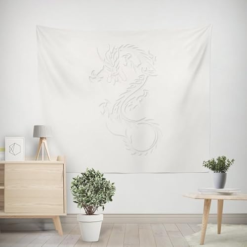 EHOMERY Wandteppich Hell Wandtuch Klein 3D-Geprägter Drache Wandbehang Gross Wandtuch Decke Wohnzimmer Schlafzimmer Wandbehang Dekoration 200x150cm von EHOMERY
