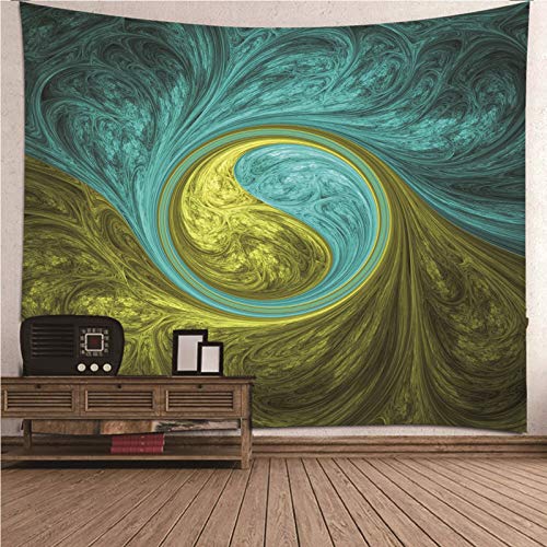 EHOMERY Wandteppich Kinder Wanddekoration Kinderzimmer Junge Grün Blau Yin-Yang-Muster Klein Natur Wanddekoration Mädchen Wandbehang Wandschmuck Groß Schlafzimmer Wohnzimmer 300X260Cm EHOMERY Wandteppich Kinder Wanddekoration Kinderzimmer Junge Grün Blau Yin-Yang-Muster Klein Natur Wanddekoration Mädchen Wandbehang Wandschmuck Groß Schlafzimmer Wohnzimmer 300X260Cm von EHOMERY