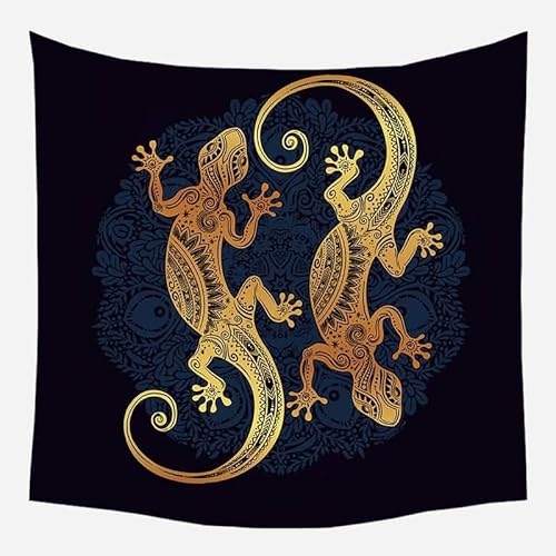 EHOMERY Wandteppich Klein Wandtuch Schlicht Gold Tarot-Gecko Wandteppich Uni Wanddecke Hinata Wandbehang Deko Wandschmuck Groß Schlafzimmer Wohnzimmer Wanddekoration 150X150Cm EHOMERY Wandteppich Klein Wandtuch Schlicht Gold Tarot-Gecko Wandteppich Uni Wanddecke Hinata Wandbehang Deko Wandschmuck Groß Schlafzimmer Wohnzimmer Wanddekoration 150X150Cm von EHOMERY