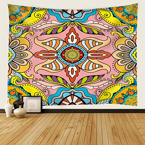 EHOMERY Wandteppich Natur XXL Wanddekorationen In Der Küche Bunt Psychedelische Mandala-Weinlese-Muster-Kunst Wandteppiche Indie Schlafzimmer Bilder Wandbehang Wandschmuck Groß 37X29 Inches von EHOMERY