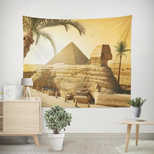 EHOMERY Wandteppich Yoga Baumwolle Wanddekoration Hochzeit Wüste Wandteppich Vintage Wanddekoration Gamingzimmer Wohnzimmer Schlafzimmer Wandbehang Dekoration 100x70cm von EHOMERY