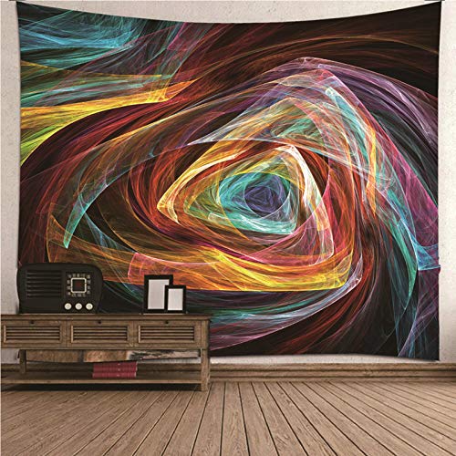 EHOMERY Wandteppiche Wandbehang Wanddekoration Industrial Mehrfarbig Geometriemuster Wandteppich Natur Wandtuchbild Wandbehang Wandschmuck Groß Schlafzimmer Wohnzimmer Wanddekoration 150X150Cm von EHOMERY